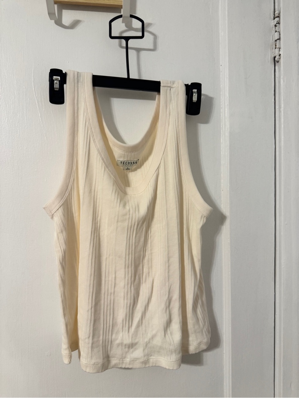 NWOT Tecovas Cream Ribbed Tank Top